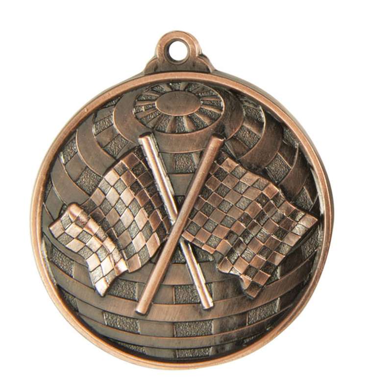 Medalla mundial-Banderas del deporte del motor