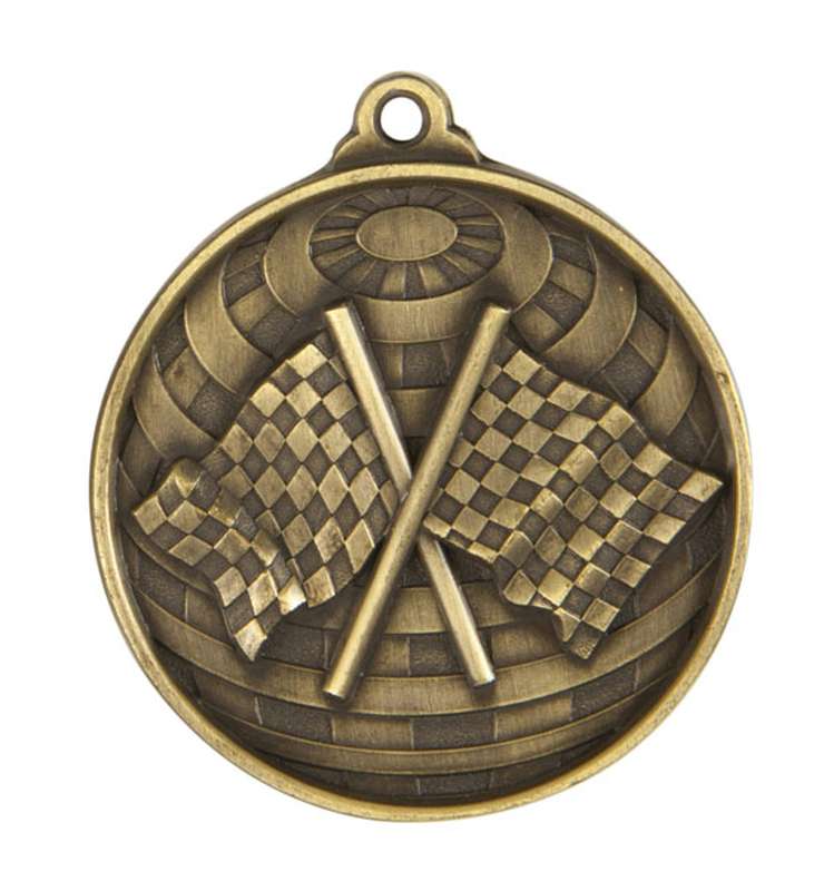 Medalla mundial-Banderas del deporte del motor