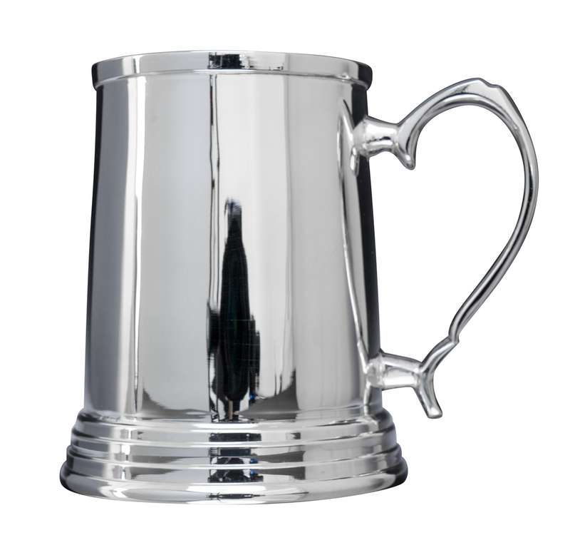 Jarra eduardiana grande de plata brillante