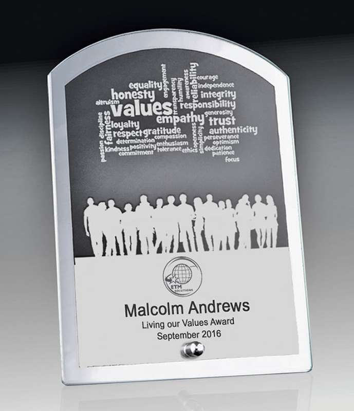 Cristal transparente con bordes de espejo-Arch