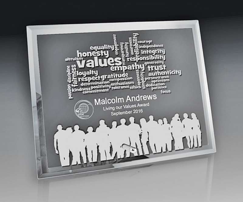 Cristal transparente con borde de espejo-Rectángulo Paisaje