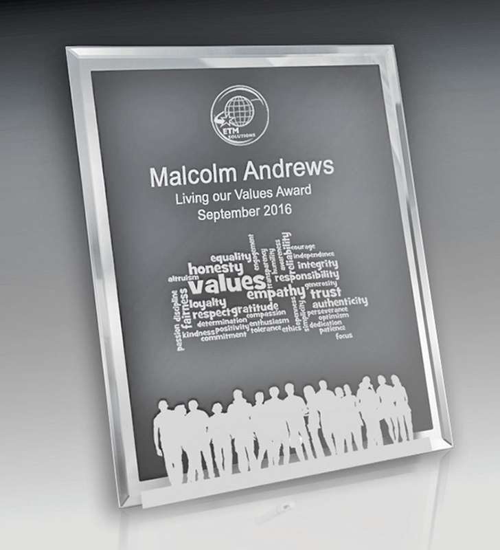 Cristal transparente con bordes de espejo-Rectángulo Retrato