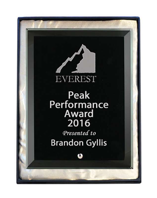 Láser Cristal Rectángulo-Negro