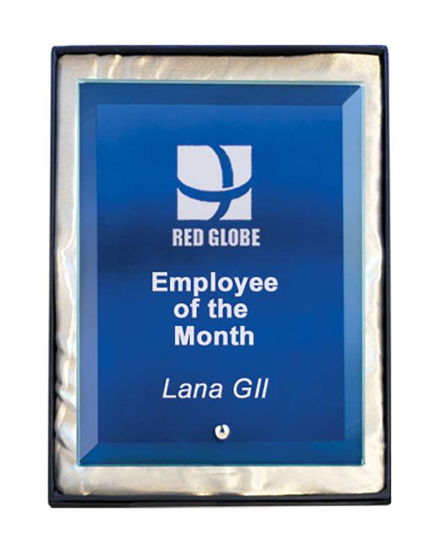 Vidrio láser rectángulo-azul