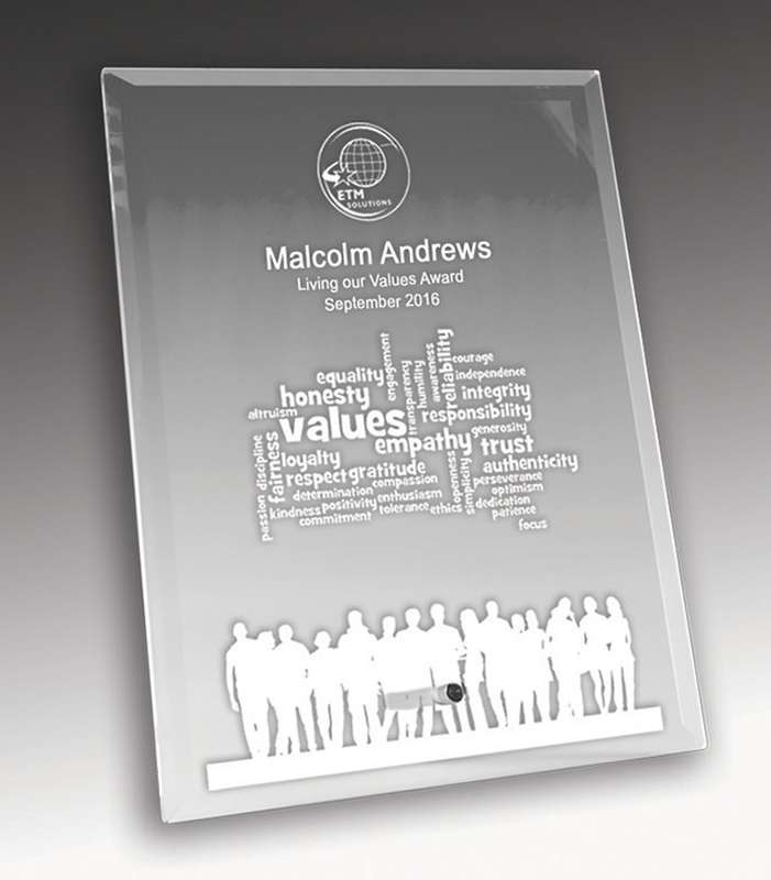 Láser Cristal Rectángulo-Transparente