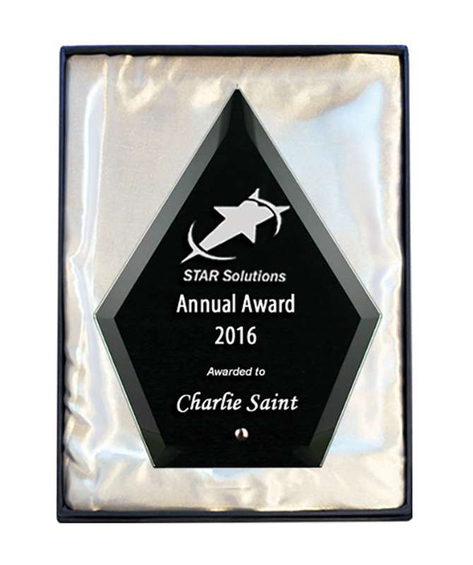 Punta de flecha de cristal láser-negro