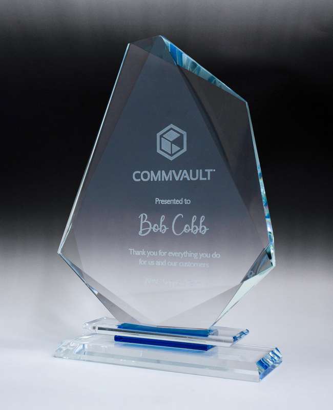 Vela de cristal aguamarina