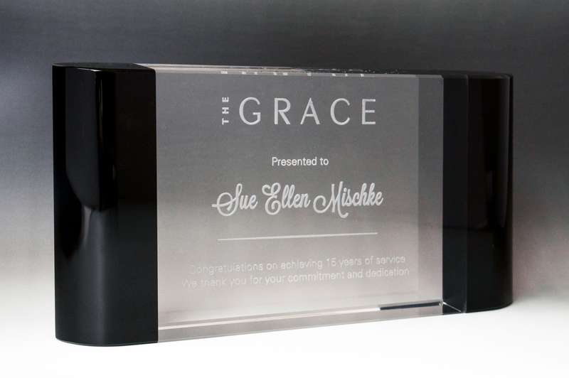 Cristal-Horizontal Bloque curvo de doble filo