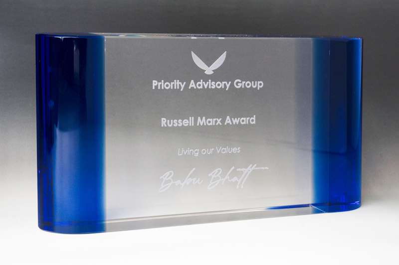 Cristal-Horizontal Bloque curvo de doble filo