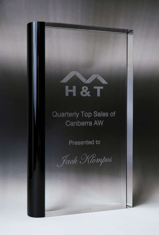 Cristal-Vertical Bloque curvo de una arista