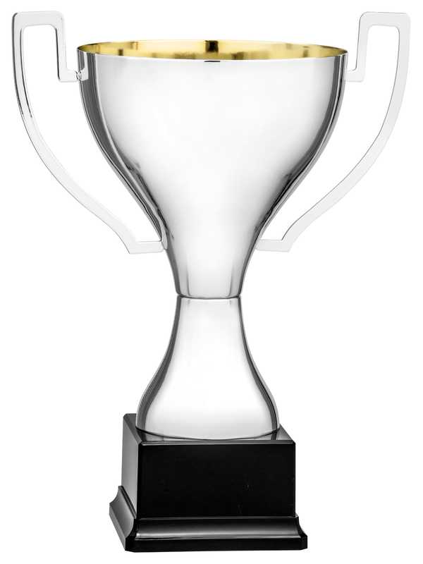 Acabado plateado Copa interior dorada