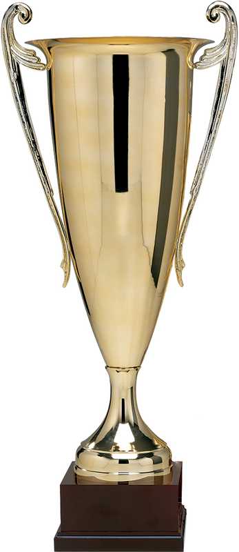 Ex Copa grande acabado oro base madera