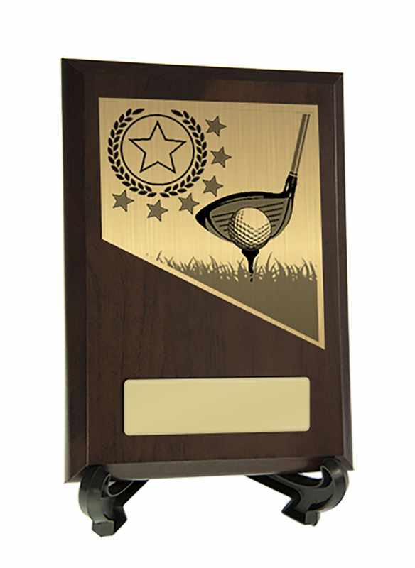 Placa con adornos de golf