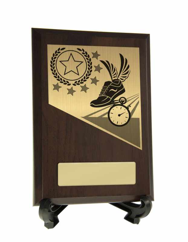 Placa con tema de atletismo