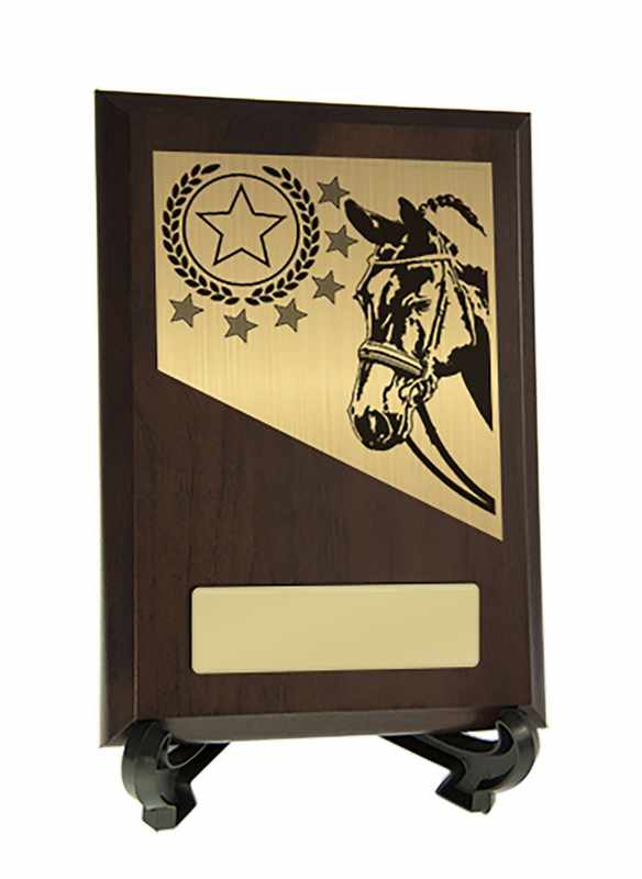 Placa con adornos de caballo