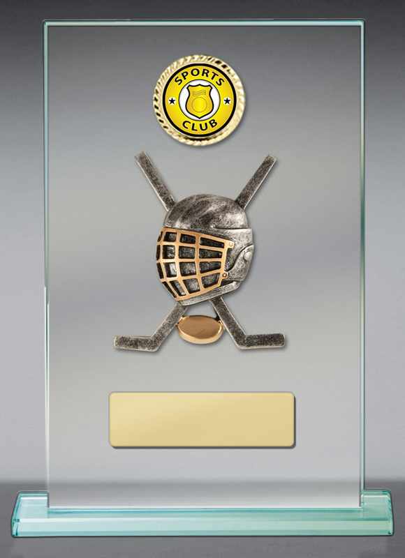 Tema de hockey sobre hielo en vidrio