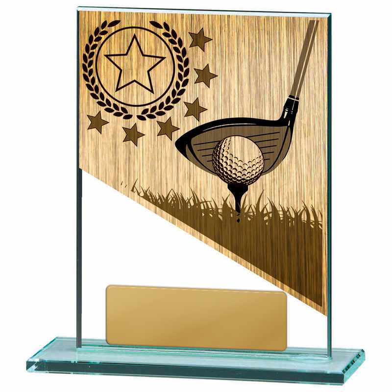 Tema de golf en vidrio