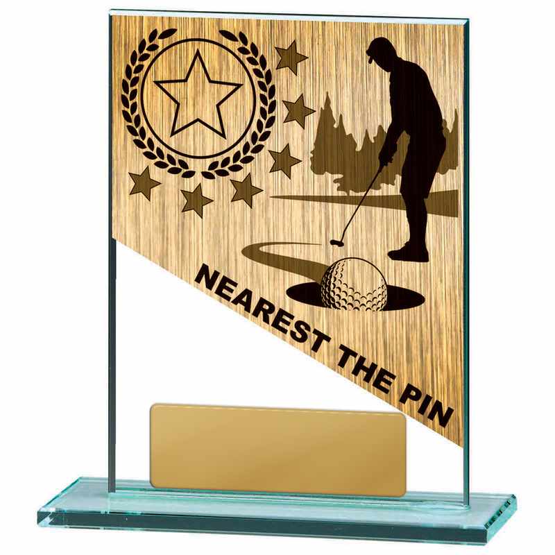 Tema de golf en vidrio