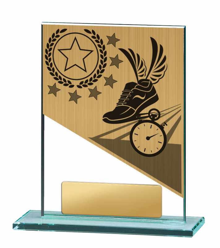 Tema de atletismo en vidrio