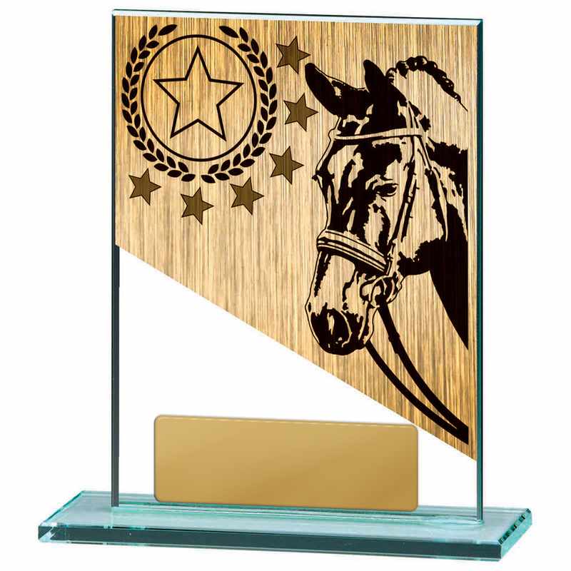 Tema de caballos sobre vidrio