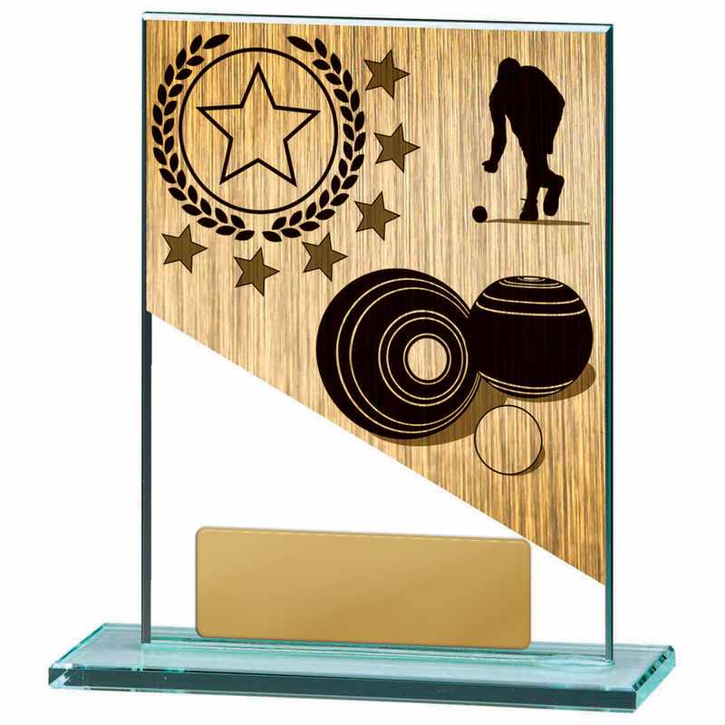 Tema de los cuencos de césped sobre vidrio