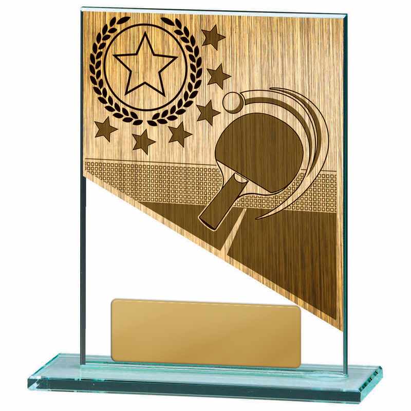 Tema de tenis de mesa sobre cristal