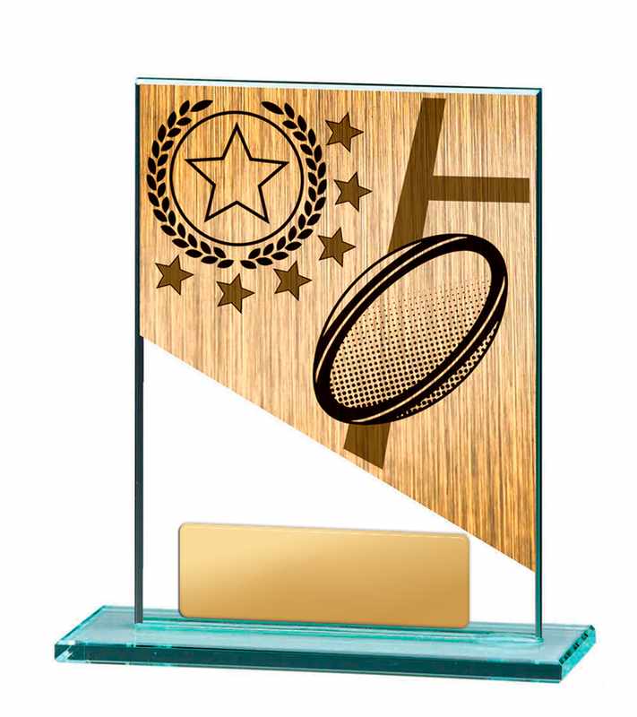 Tema de rugby en vidrio