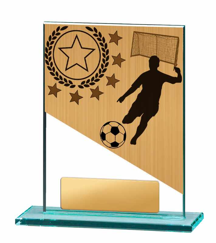 Tema de fútbol en vidrio