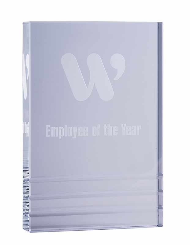 Bloque estriado de cristal