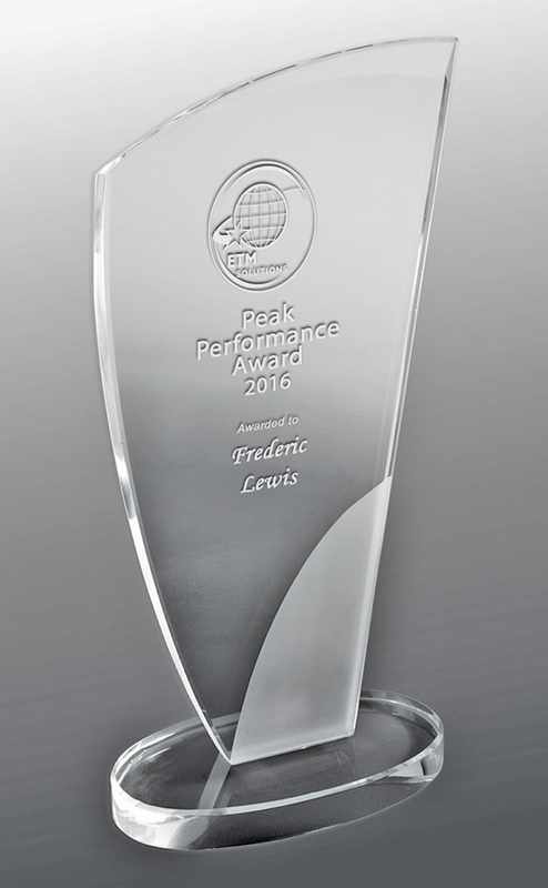 Vidrio arenado de diseño – Cuña