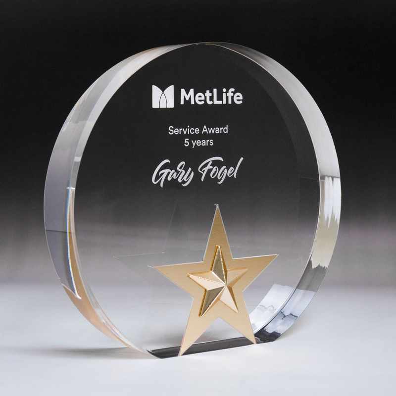 Golden Glow Acrílico Redondo