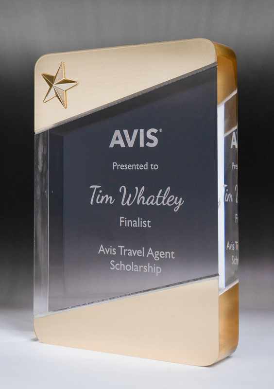 Rectángulo redondeado acrílico Golden Glow