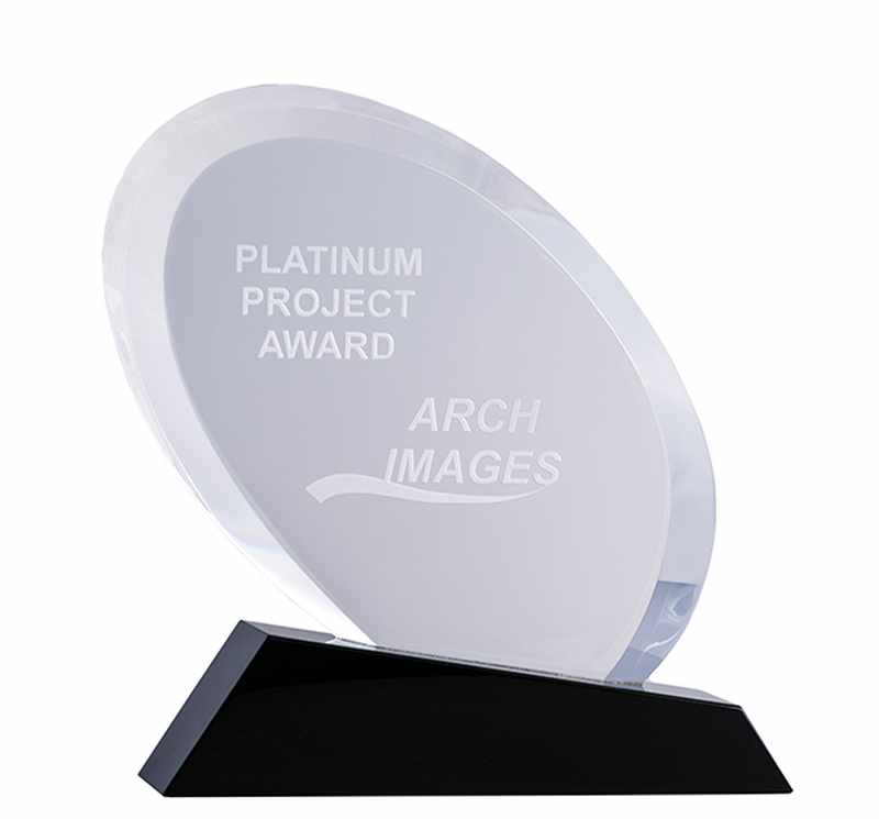 Cristal negro y transparente – Oval