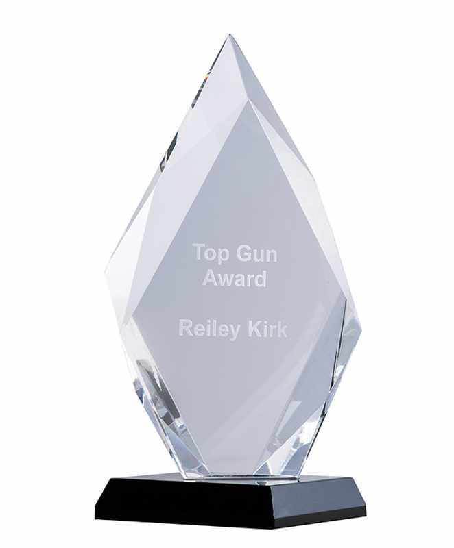 Cristal negro y transparente – Punta de flecha