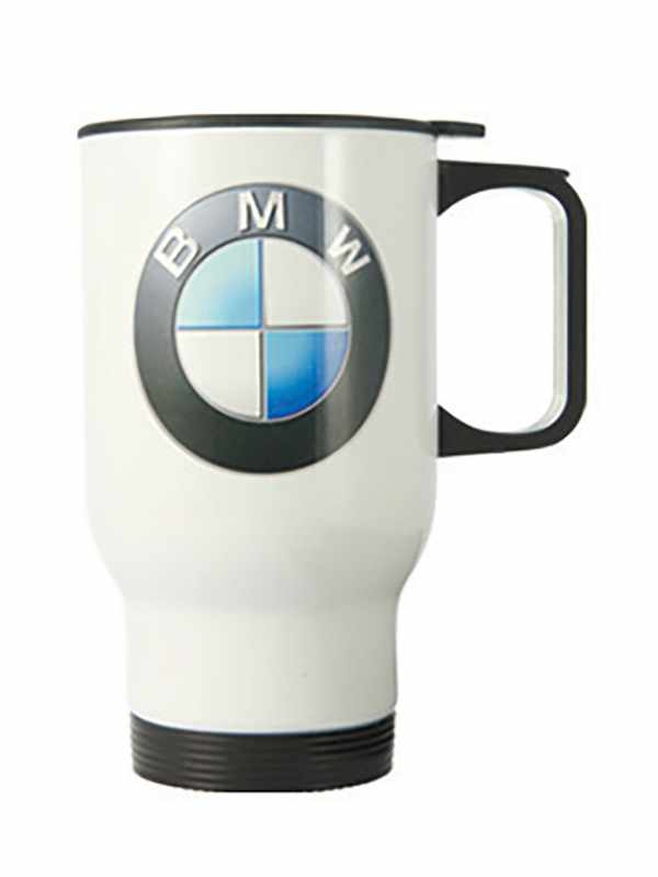 Taza de viaje de acero inoxidable Sub-Blanca (en caja blanca)