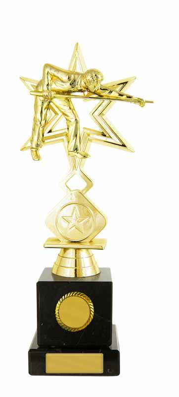 Figura de billar sobre columna