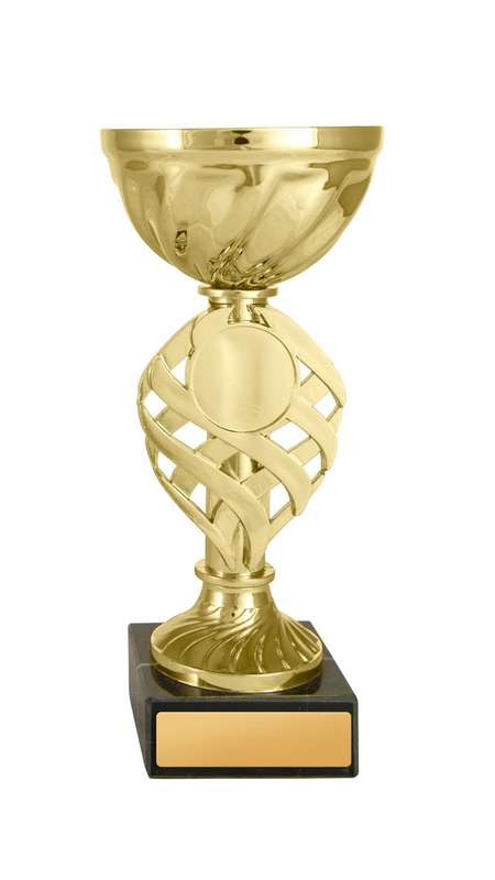 Copa sobre base montada Color dorado-negro