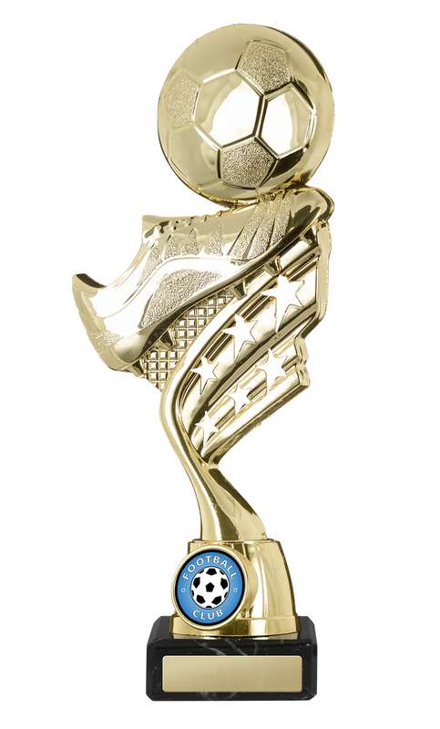 Figurita de fútbol sobre base