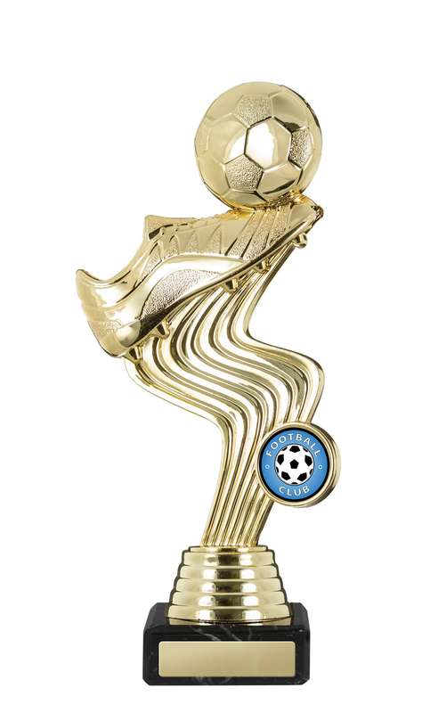 Figurita de fútbol sobre base