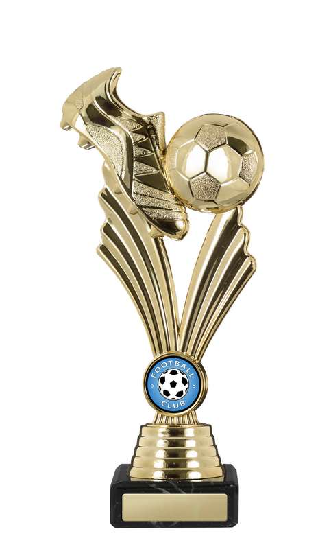 Figurita de fútbol sobre base