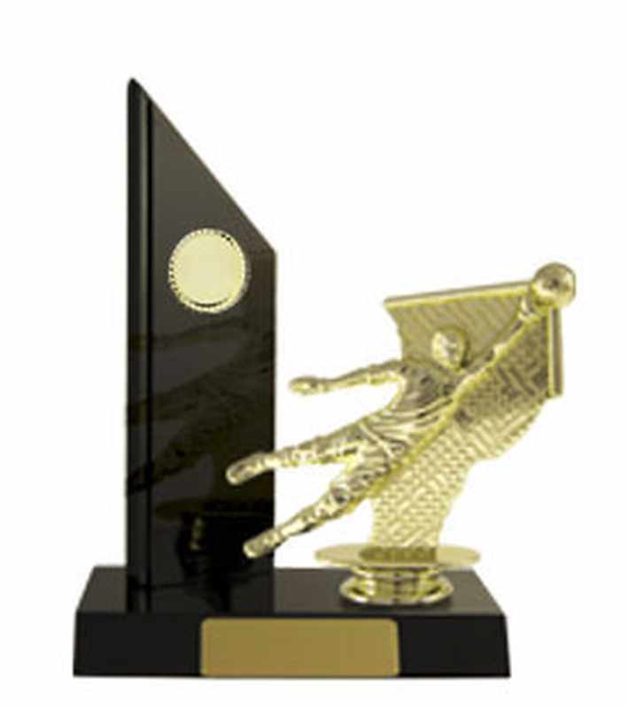 Portero de fútbol de madera