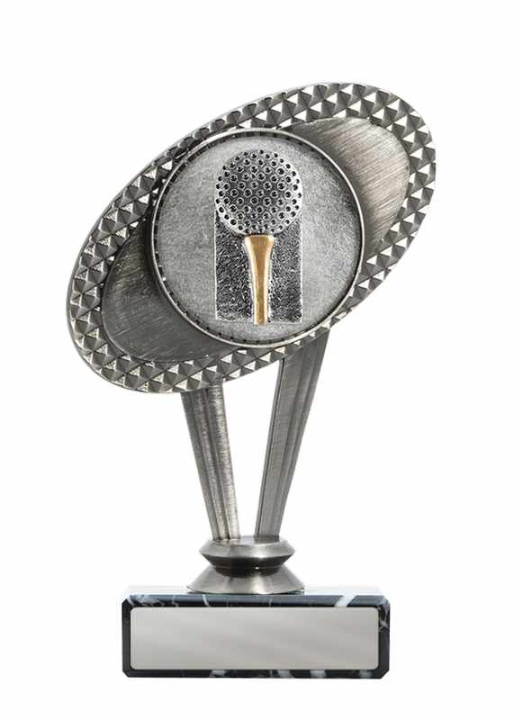 Tema de golf metálico en la base