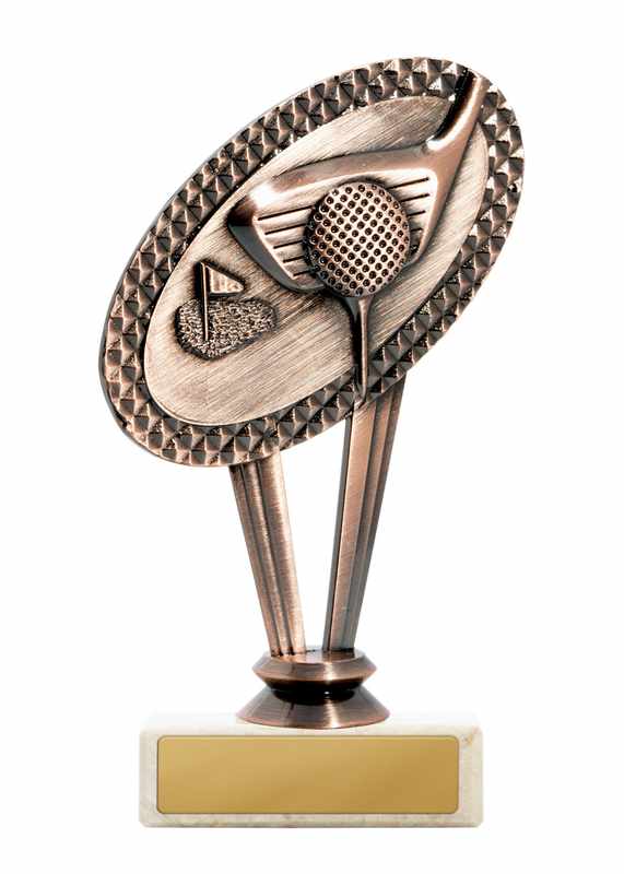 Tema de golf metálico en la base