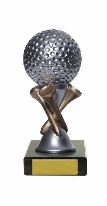 Figura de golf en la base