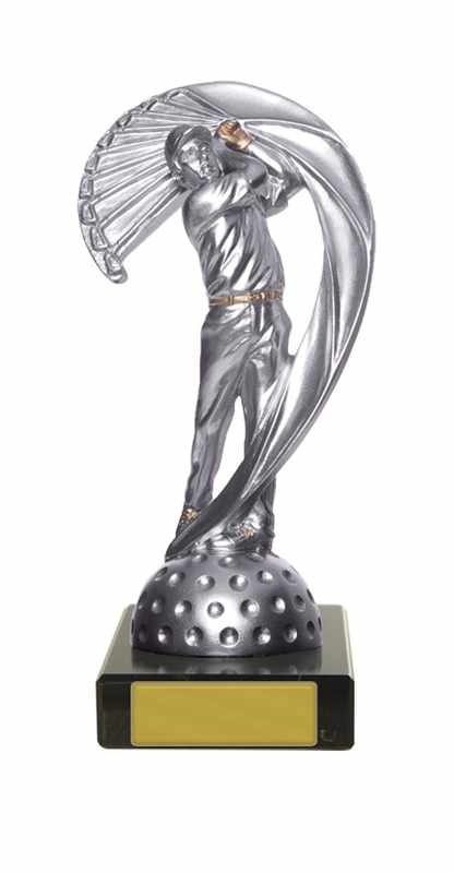 Figura de golf en la base