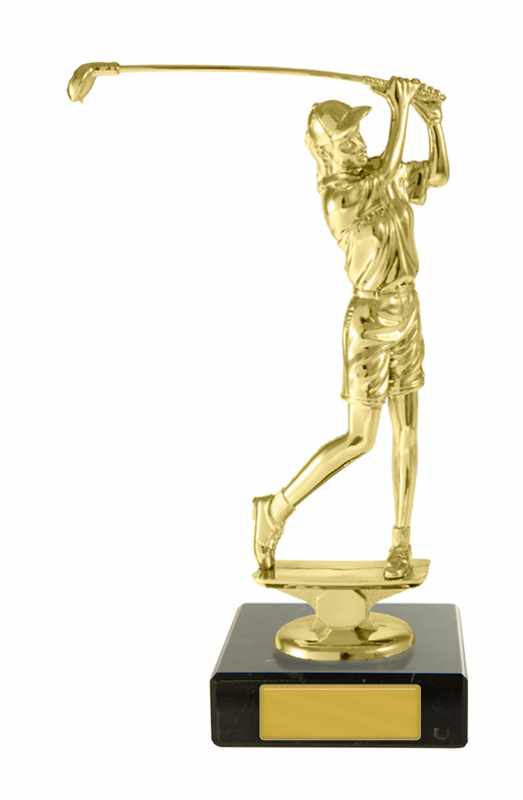 Figura de golf en la base