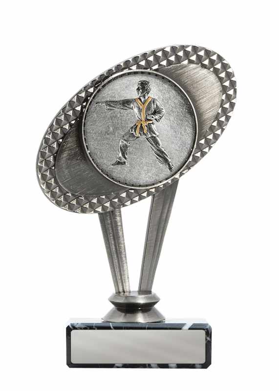 Tema metálico de artes marciales en la base