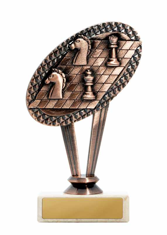 Tema de ajedrez metálico en la base