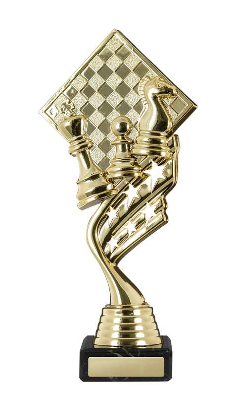 Figurita de ajedrez sobre peana