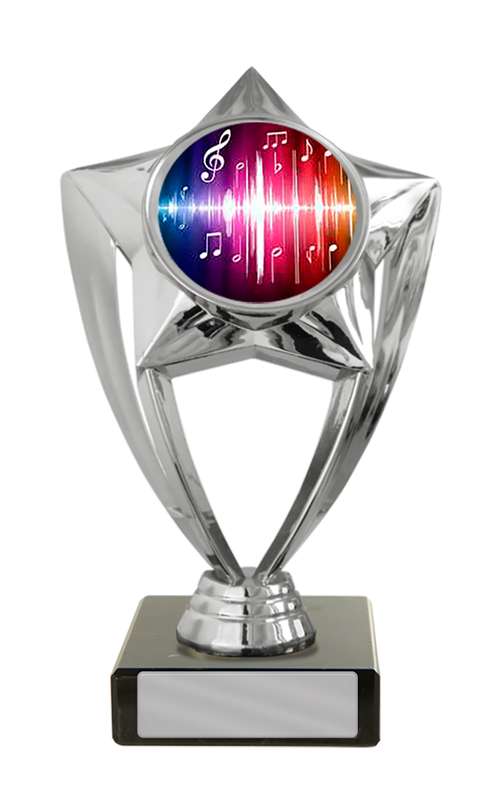 Tema musical de plástico en la base